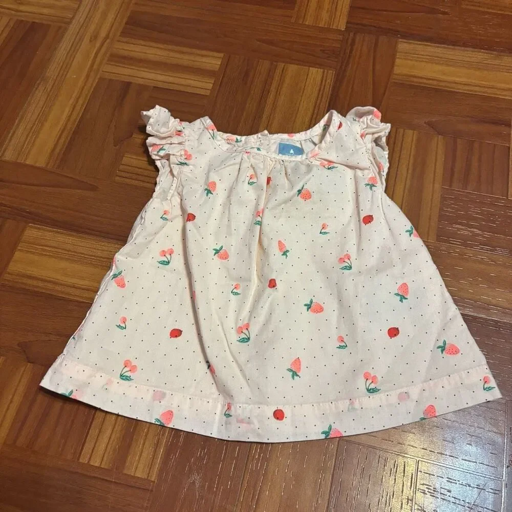 Baby Gap‎ Baby Girls Pink Fruit Top 6-12 months